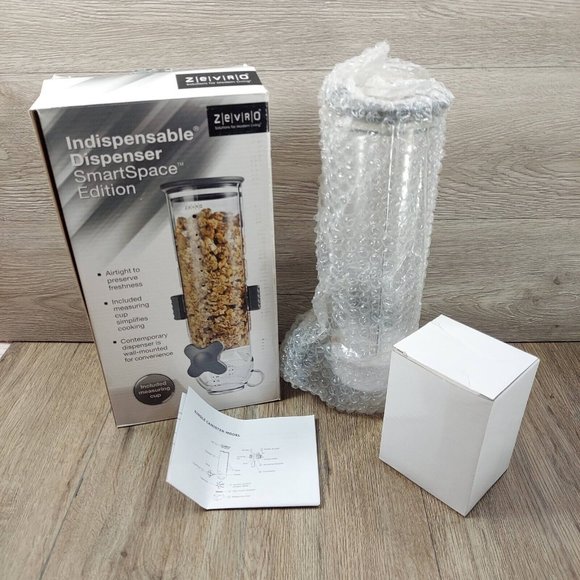 Zevro SmartSpace Wall Mount Single Dry-Food Canister Dispenser Kitchen Container - Picture 10 of 10